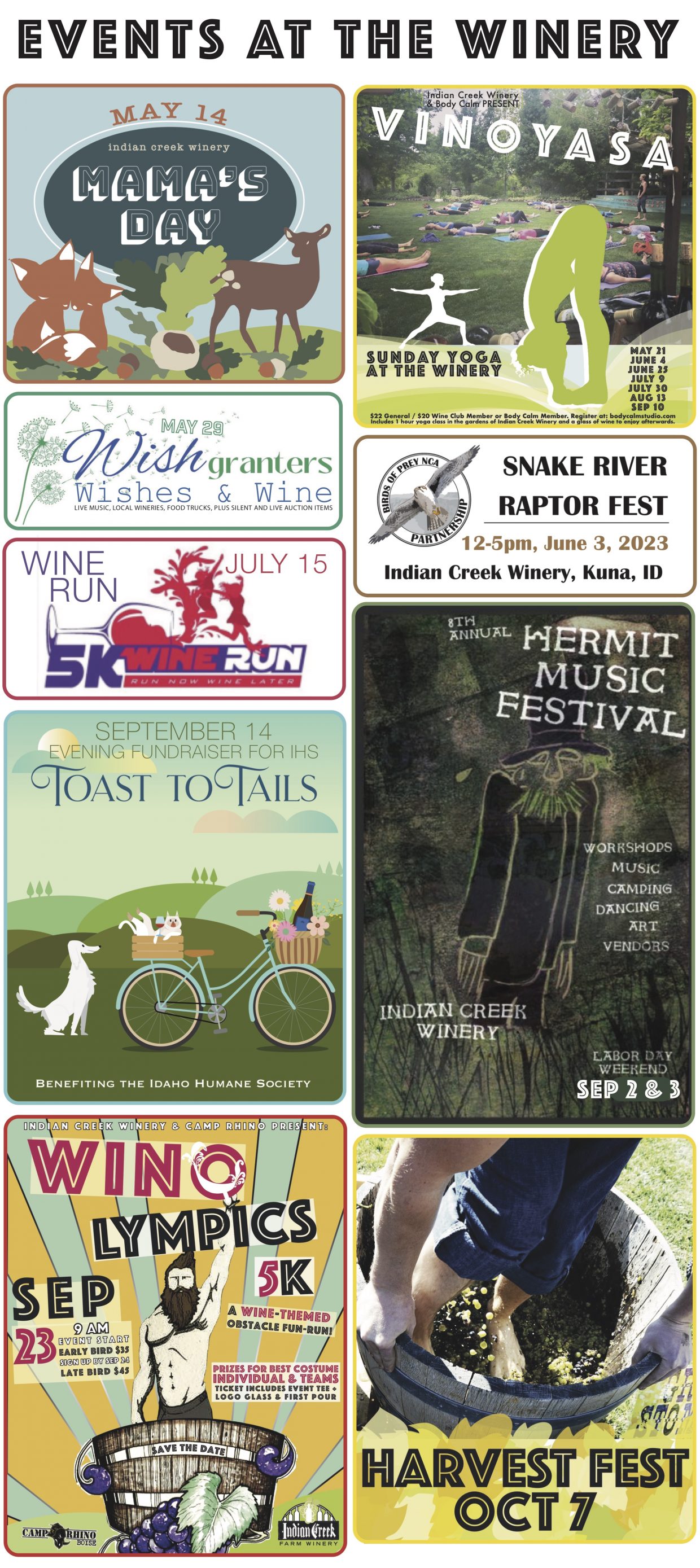 Annual events at the Winery